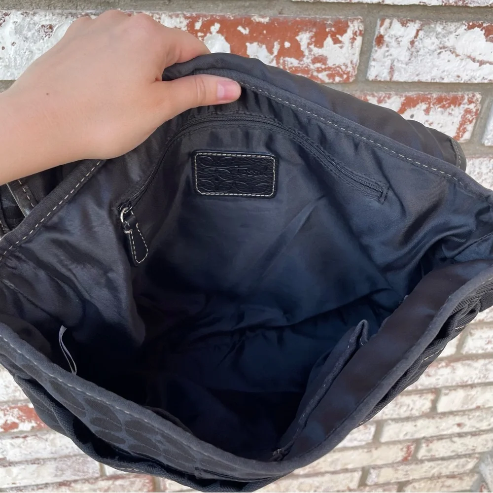 Fossil | Marlow Crossbody Black Canvas Messenger Laptop Bag Purse